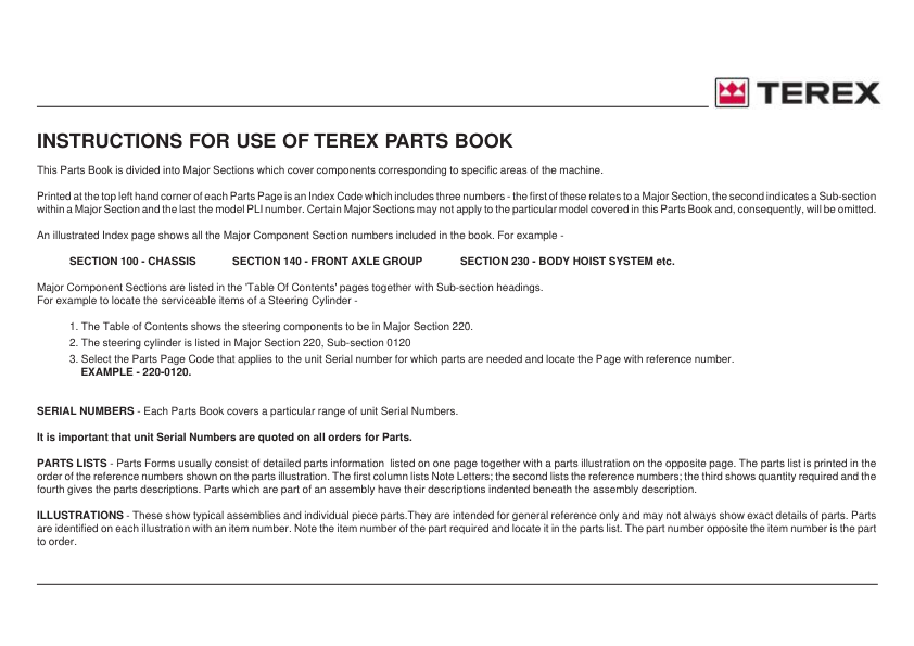 TEREX TA25 G7 Articulated Truck Parts Catalog SN A9201011-A9201033 - Image 5