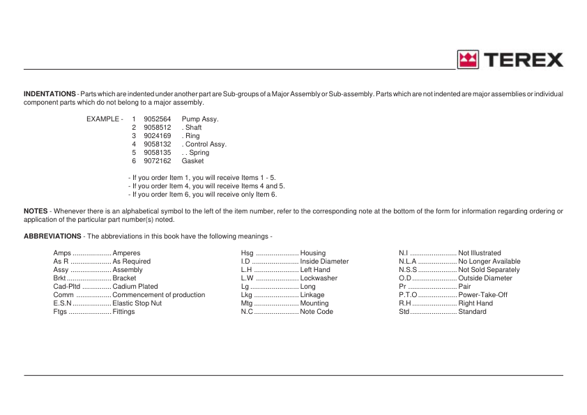 TEREX TA25 G7 Articulated Truck Parts Catalog SN A9201011-A9201033 - Image 6