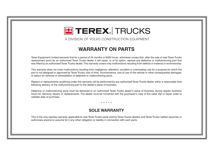 TEREX TR60 Off-Highway Truck Parts Catalog SN T8821011 and Above - Image 4