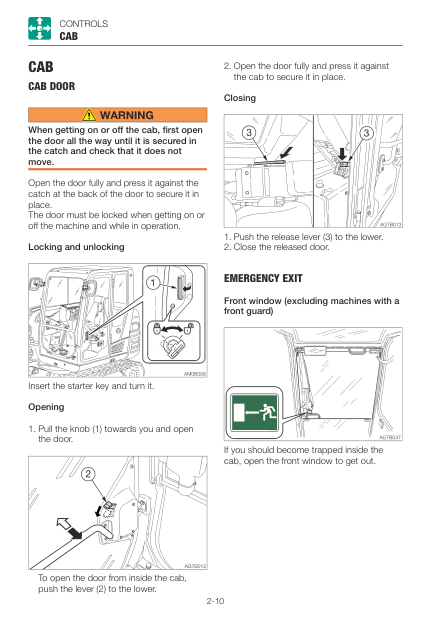 Takeuchi TB235-2 Excavator Operators Manual SN from 123600005 - Image 16