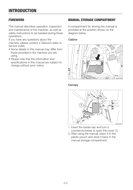 Takeuchi TB235-2 Excavator Operators Manual SN from 123600005 - Image 6