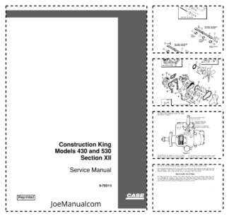 CASE 430 530 Construction King Backhoe Loader Section XII Service Manual