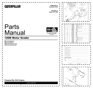 CAT 120M Motor Grader Parts Catalog Volume II