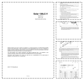 Daewoo Doosan Solar 130LC-V Excavator Shop Manual 0001 and UP