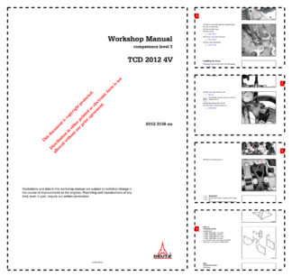Deutz TCD 2012 4V Engine Workshop Manual Competence LVL 3