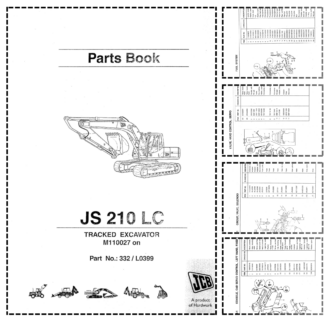 JCB JS210 LC Excavator Parts Catalog SN from M110027