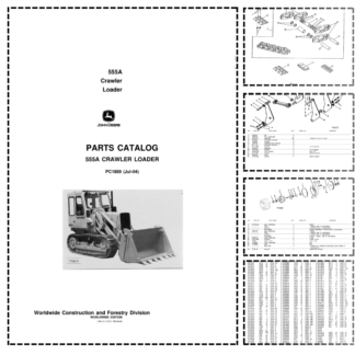 John Deere 555A Crawler Loader Parts Catalog PC1889