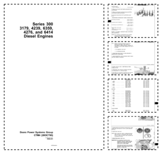 John Deere Series 300 3179 4239 6359 4276 and 6414 Diesel Engine Service Manual CTM4 28OCT95