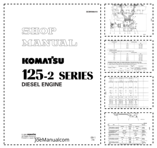 Komatsu 125-2 Series Diesel Engine Workshop Manual