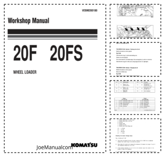 Komatsu 20F 20FS Wheel Loader Workshop Manual