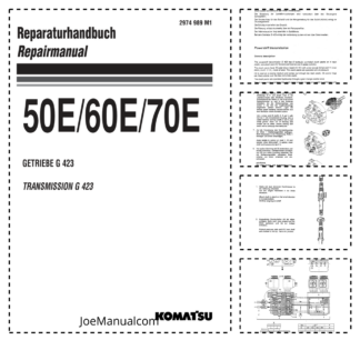 Komatsu 50E 60E 70E Wheel Loader G423 Transmission Repair Manual