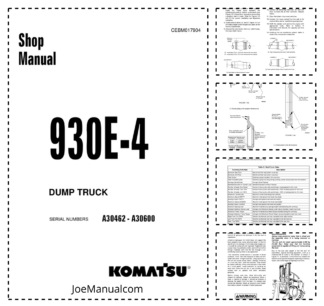 Komatsu 930E-4 Dump Truck Workshop Manual SN A30462-A30600