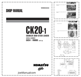 Komatsu CK20-1 Skid Steer Workshop Manual SN F0003 and UP