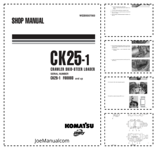 Komatsu CK25-1 Skid Steer Workshop Manual SN F00003 and UP