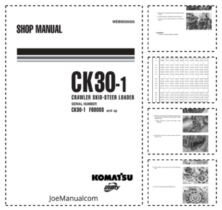 Komatsu CK30-1 Skid Steer Workshop Manual SN F00003 and UP