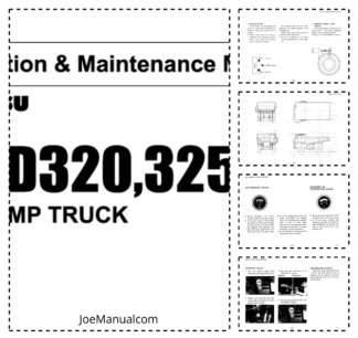 Komatsu HD320 HD325-3 Dump Truck Operation and Maintenance Manual SN 2501 1501 and UP