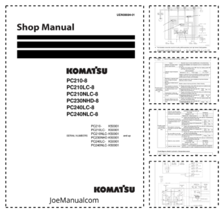 Komatsu PC210-8 LC-8 NLC-8 PC230NHD-8 PC240LC-8 NLC-8 Excvator Workshop Manual SN 50001 and UP