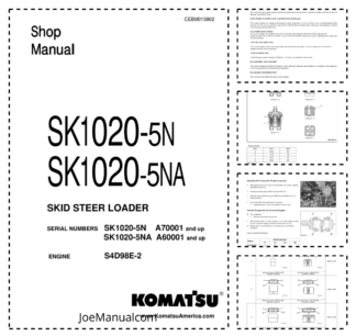 Komatsu SK1020-5N SK1020-5NA Skid Steer Workshop Manual CEBM013902