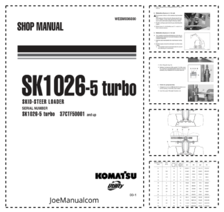 Komatsu SK1026-5 Turbo Skid Steer Workshop Manual WEBD005200