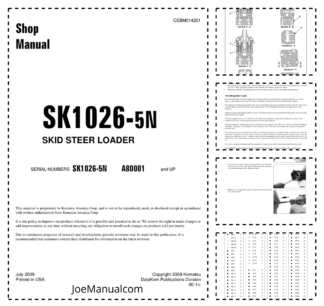 Komatsu SK1026-5N Skid Steer Workshop Manual CEBM14201