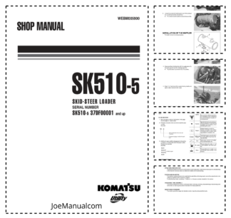 Komatsu SK510-5 Skid Steer Workshop Manual SN 37DF00001 and UP