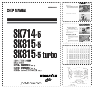 Komatsu SK714-5 SK815-5 SK815-5 Turbo Skid Steer Workshop Manual WEBM005501