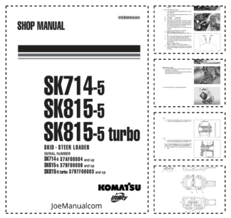 Komatsu SK815-5 SK815-5 Turbo Skid Steer Workshop Manual WEBM005500