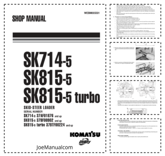 Komatsu SK815-5 SK815-5 Turbo Skid Steer Workshop Manual WEBM005501