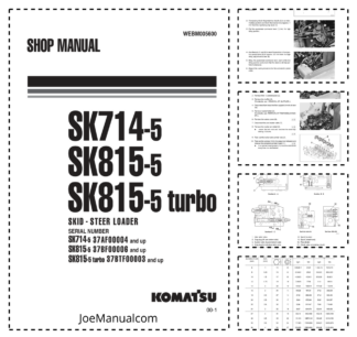 Komatsu SK815-5 SK815-5 Turbo Skid Steer Workshop Manual WEBM005600