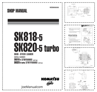 Komatsu SK818-5 SK820-5 Skid Steer Workshop Manual WEBM0050000