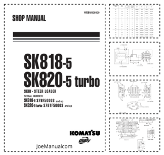 Komatsu SK818-5 SK820-5 Turbo Skid Steer Workshop Manual WEBM005000