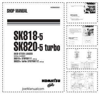 Komatsu SK818-5 SK820-5 TurboSkid Steer Workshop Manual WEBM005200