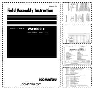 Komatsu WA1200-3 Wheel Loader Field Assembly Instruction SN 50001 and UP