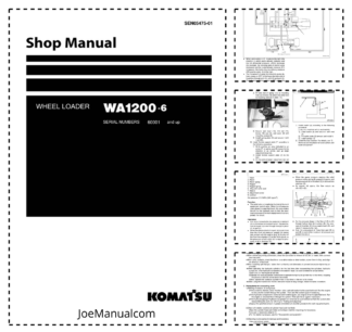 Komatsu WA1200-6 Wheel Loader Workshop Manual SN 60001 and UP