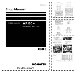 Komatsu WA150-6 Wheel Loader Workshop Manual SN 80001 and UP SEN04885-04
