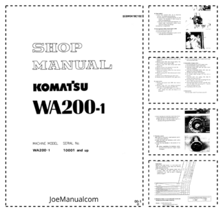 Komatsu WA200-1 Wheel Loader Workshop Manual SN 10001 and UP