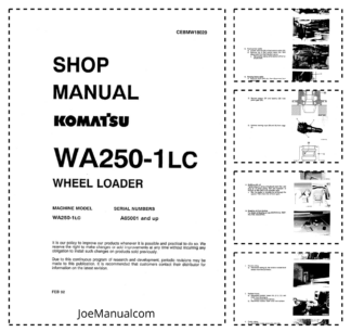 Komatsu WA250-1LC Wheel Loader Workshop Manual SN A65001 and UP