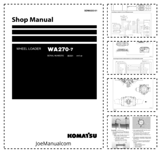 Komatsu WA270-7 Wheel Loader Workshop Manual SN 80001 and UP