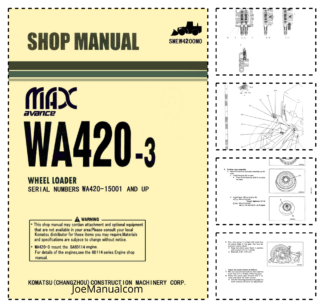 Komatsu WA420-3 Avance MAX Wheel Loader Workshop Manual SN 15001 and UP