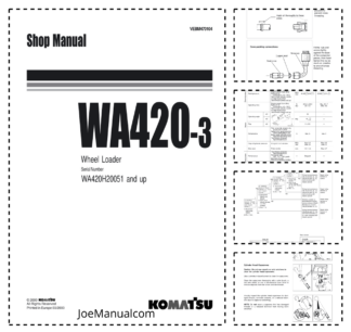 Komatsu WA420-3 Wheel Loader Workshop Manual SN H20051 and UP