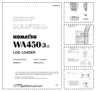 Komatsu WA450-3LL Wheel Loader Workshop Manual SN 50305 and UP
