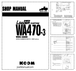 Komatsu WA470-3 Avance Custom Wheel Loader Workshop Manual SN 20001 and UP