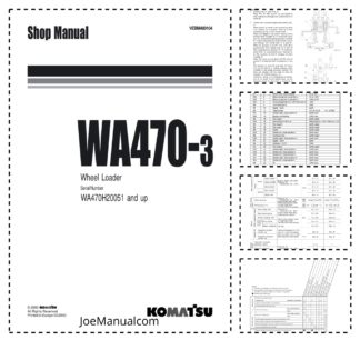 Komatsu WA470-3 Wheel Loader Workshop Manual SN H20051 and UP