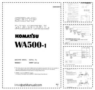 Komatsu WA500-1 Wheel Loader Workshop Manual SN 20001 and UP