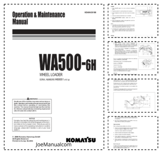 Komatsu WA500-6H Wheel Loader Operation and Maintenance Manual SN H60051 and UP