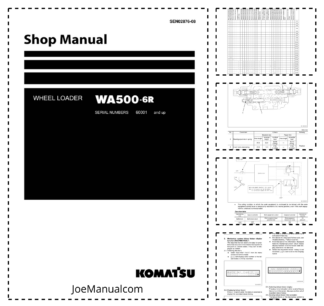 Komatsu WA500-6R Wheel Loader Workshop Manual SN 60001 and UP