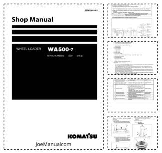 Komatsu WA500-7 Wheel Loader Workshop Manual SN 10001 and UP