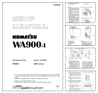 Komatsu WA900-1 Wheel Loader Workshop Manual SN 10001 and UP