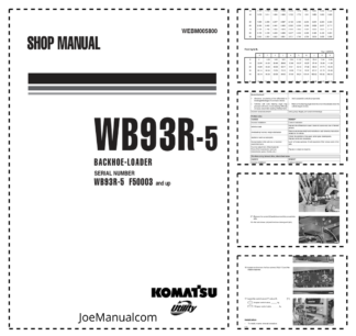 Komatsu WB93R-5 Backhoe Loader Workshop Manual SN F50003 and UP