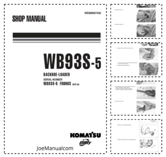 Komatsu WB93S-5 Backhoe Loader Workshop Manual SN F00003 and UP